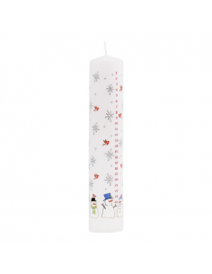 Snowmen Pillar Advent Candle