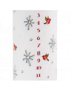Snowmen Pillar Advent Candle 2