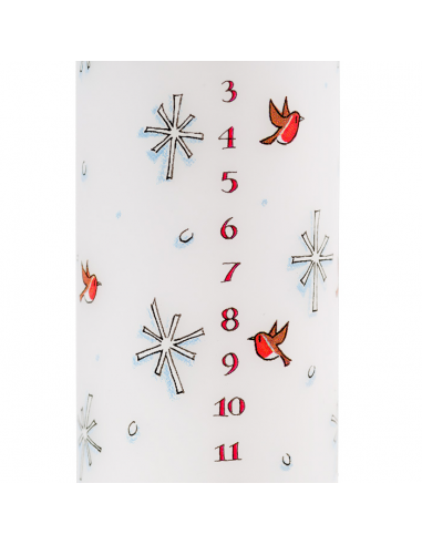 Snowmen Pillar Advent Candle