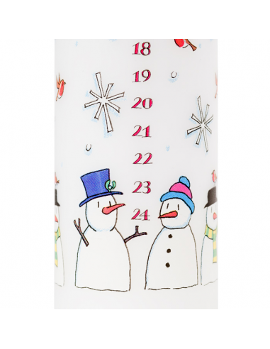 Snowmen Pillar Advent Candle