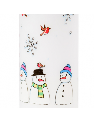 Snowmen Pillar Advent Candle