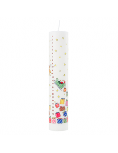 Santa's Sleigh Advent Pillar Candle