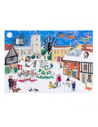 enviar a un ser querido Alison Gardiner ilustradora famosa diseñado en Inglaterra Tarjetas de calendario de Adviento de Navidad hermoso desplegable