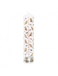 Winter Birds Advent Pillar Candle
