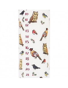 Winter Birds Advent Pillar Candle 2