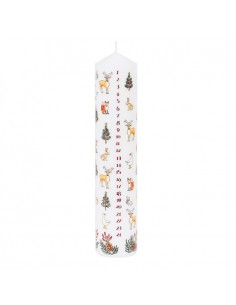 Winter Wildlife Advent Pillar Candle
