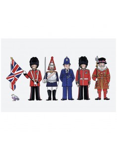 London Figures Tea Towel