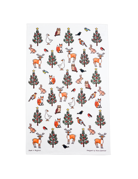 Winter Wildlife Tea Towel