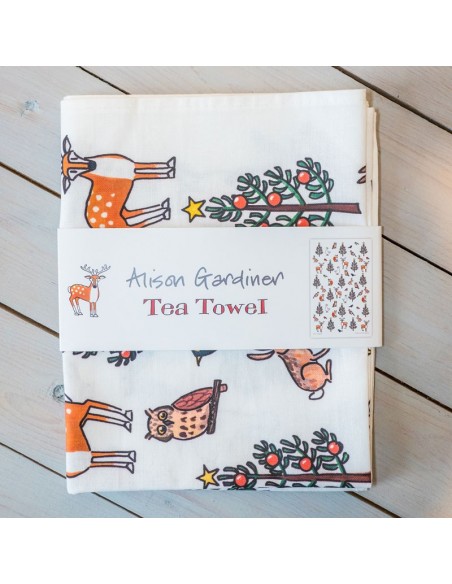 Winter Wildlife Tea Towel