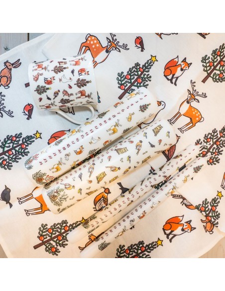 Winter Wildlife Tea Towel