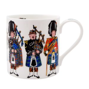 Scottish Pipers Fine Bone China Mug