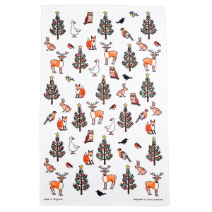 Winter Wildlife Tea Towel