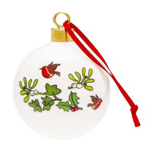 Holly & Ivy Fine Bone China Christmas Bauble