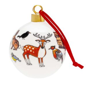 Winter Wildlife Fine Bone China Christmas Bauble