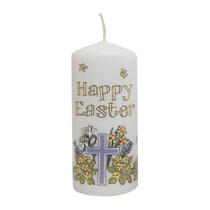 Easter Cross Pillar Candle