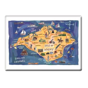 Isle Of Wight Map Fridge Magnet