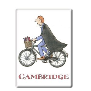 Cycling Student Boy Cambridge Fridge Magnet