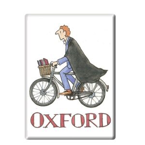 Cycling Student Boy Oxford Fridge Magnet