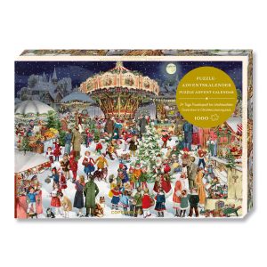 Nostalgic Christmas Market Advent Calendar Jigsaw NEW 2026