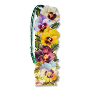 Pansies Floral Bookmark Cards