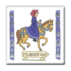 Pilgrim on Horseback Fridge Magnet