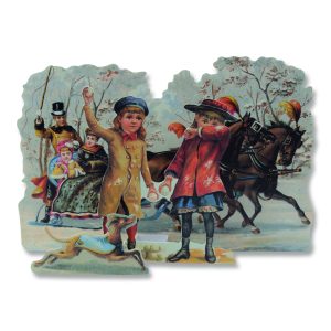 Horse-Drawn Sleigh 3D Christmas Card